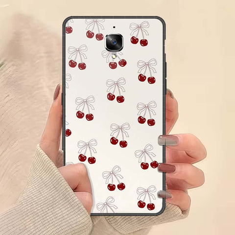OnePlus 3 Cover - ONation Bow Series - HQ Ultra Shine Premium Infinity Glass Soft Silicon Borders Case
