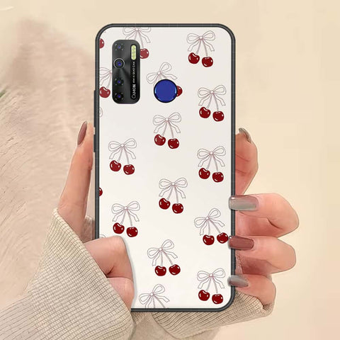 Tecno Camon 15 Cover - ONation Bow Series - HQ Ultra Shine Premium Infinity Glass Soft Silicon Borders Case