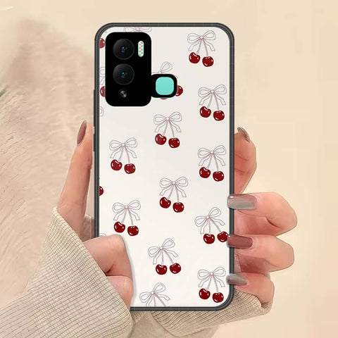 Infinix Hot 12 Play Cover - ONation Bow Series - HQ Ultra Shine Premium Infinity Glass Soft Silicon Borders Case