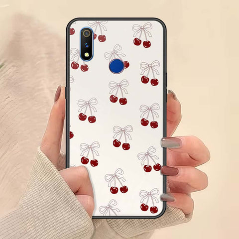 Realme 3 Cover - ONation Bow Series - HQ Ultra Shine Premium Infinity Glass Soft Silicon Borders Case