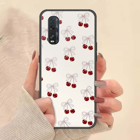 Oppo Find X2 Cover - ONation Bow Series - HQ Ultra Shine Premium Infinity Glass Soft Silicon Borders Case