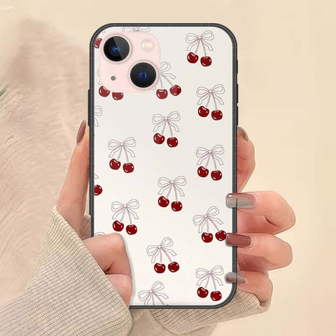 iPhone 14 Plus Cover - ONation Bow Series - HQ Ultra Shine Premium Infinity Glass Soft Silicon Borders Case