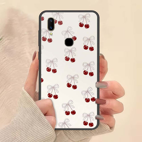 Vivo V11 Cover - ONation Bow Series - HQ Ultra Shine Premium Infinity Glass Soft Silicon Borders Case