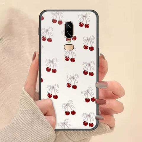 OnePlus 6 Cover - ONation Bow Series - HQ Ultra Shine Premium Infinity Glass Soft Silicon Borders Case