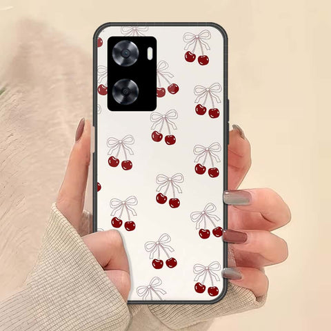 Oppo A77s Cover - ONation Bow Series - HQ Ultra Shine Premium Infinity Glass Soft Silicon Borders Case