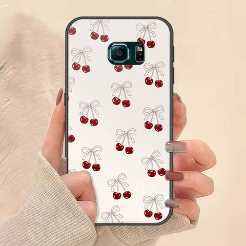 Samsung Galaxy S6 Edge Cover - ONation Bow Series - HQ Ultra Shine Premium Infinity Glass Soft Silicon Borders Case