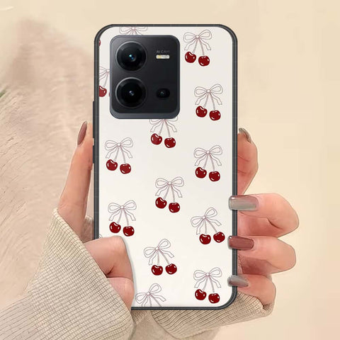 Vivo V25e Cover - ONation Bow Series - HQ Ultra Shine Premium Infinity Glass Soft Silicon Borders Case