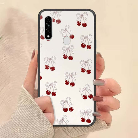 Oppo A8 Cover - ONation Bow Series - HQ Ultra Shine Premium Infinity Glass Soft Silicon Borders Case