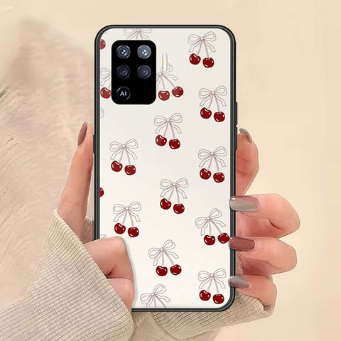 Oppo A94 Cover - ONation Bow Series - HQ Ultra Shine Premium Infinity Glass Soft Silicon Borders Case