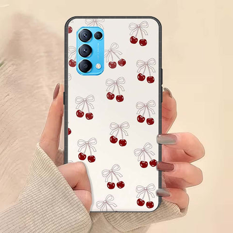 Oppo Reno 5 4G Cover - ONation Bow Series - HQ Ultra Shine Premium Infinity Glass Soft Silicon Borders Case