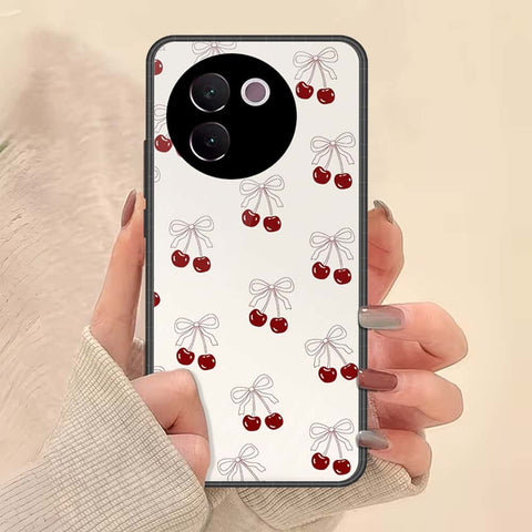 Vivo V30e Cover - ONation Bow Series - HQ Ultra Shine Premium Infinity Glass Soft Silicon Borders Case