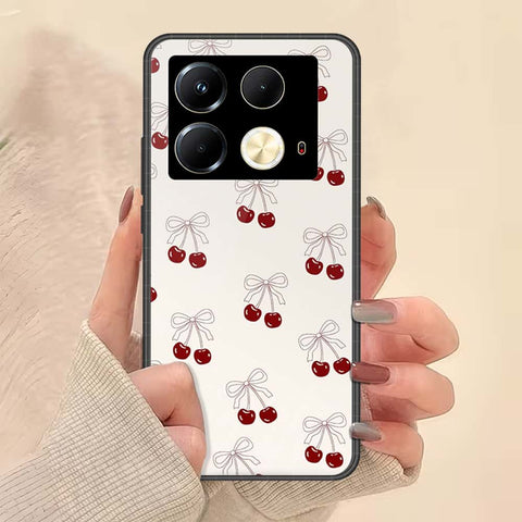 Infinix Note 40 Pro Plus Cover - ONation Bow Series - HQ Ultra Shine Premium Infinity Glass Soft Silicon Borders Case