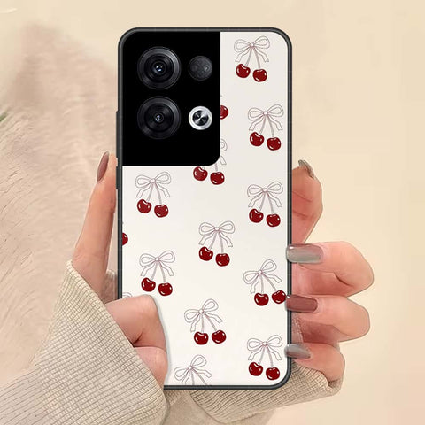 Oppo Reno 8 Pro  Cover - ONation Bow Series - HQ Ultra Shine Premium Infinity Glass Soft Silicon Borders Case