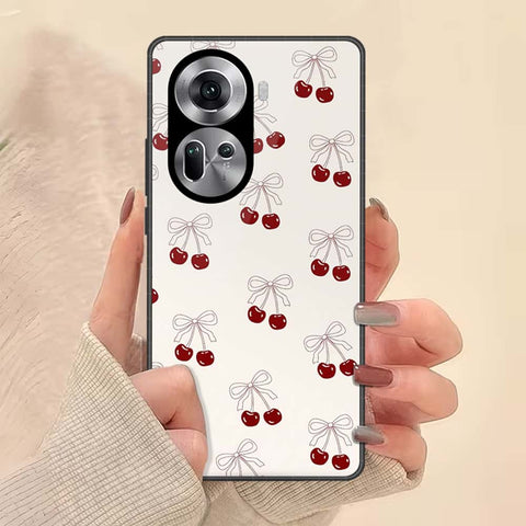 Oppo Reno 11 5G Cover - ONation Bow Series - HQ Ultra Shine Premium Infinity Glass Soft Silicon Borders Case