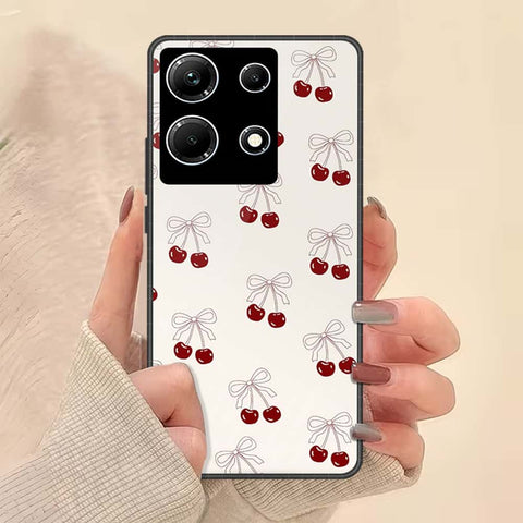 Infinix Note 30 Cover - ONation Bow Series - HQ Ultra Shine Premium Infinity Glass Soft Silicon Borders Case