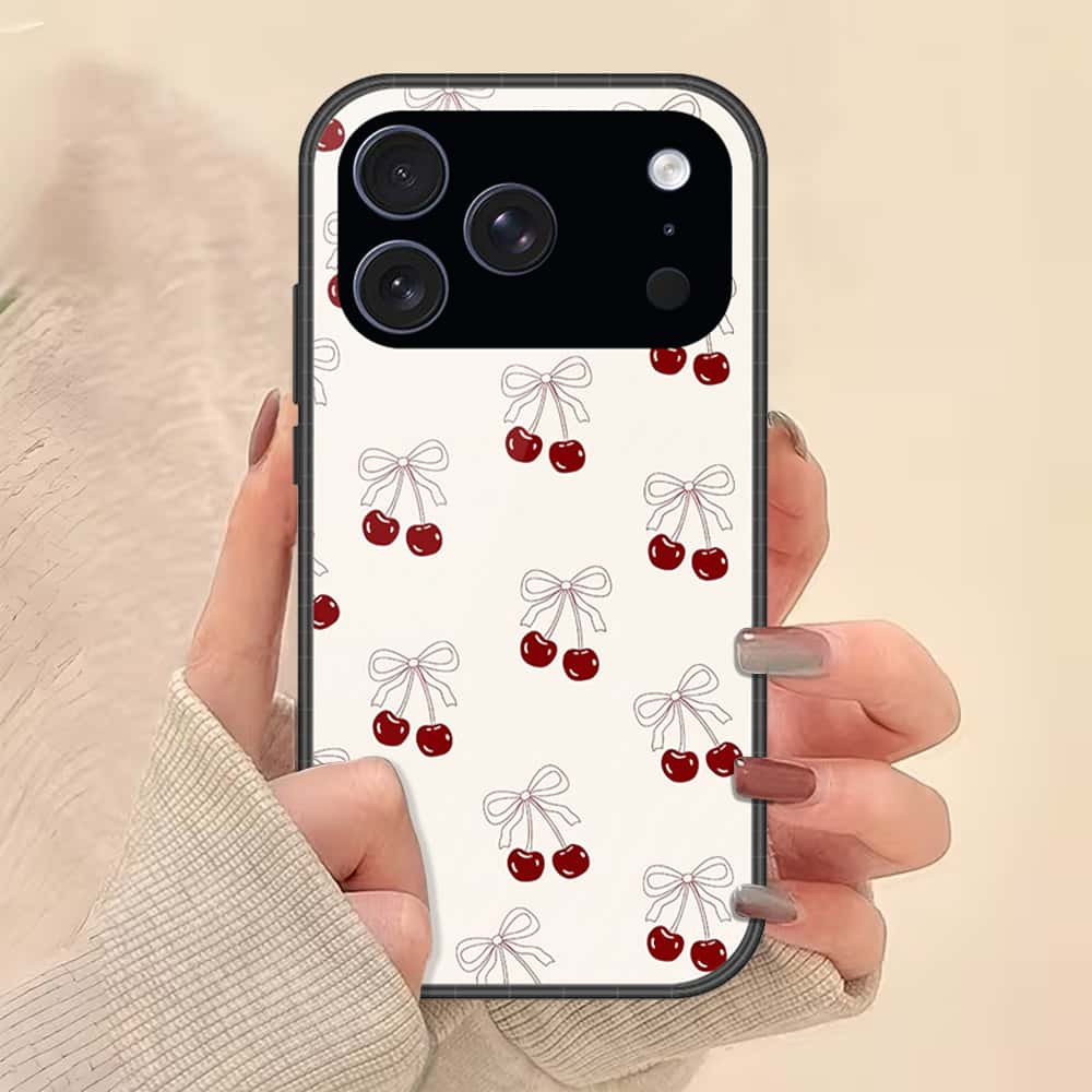 iPhone 17 Pro Max - ONation Bow Series - HQ Ultra Shine Premium Infinity Glass Soft Silicon Borders Case (Fast Delivery)