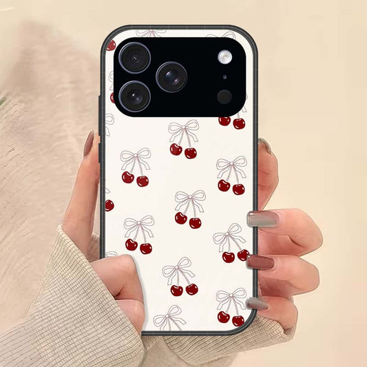 iPhone 17 Pro Max - ONation Bow Series - HQ Ultra Shine Premium Infinity Glass Soft Silicon Borders Case (Fast Delivery)