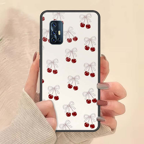 Vivo V17 Cover - ONation Bow Series - HQ Ultra Shine Premium Infinity Glass Soft Silicon Borders Case