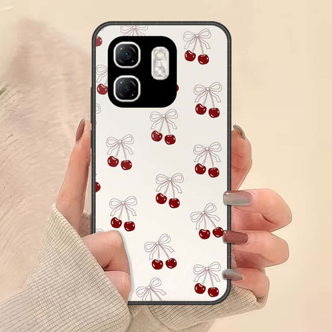 Infinix Hot 50i Cover - ONation Bow Series - HQ Ultra Shine Premium Infinity Glass Soft Silicon Borders Case