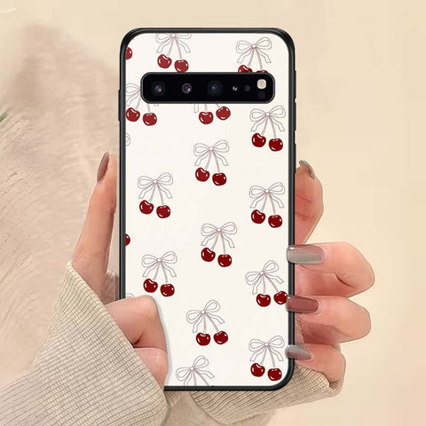 Samsung Galaxy S10 5G Cover - ONation Bow Series - HQ Ultra Shine Premium Infinity Glass Soft Silicon Borders Case