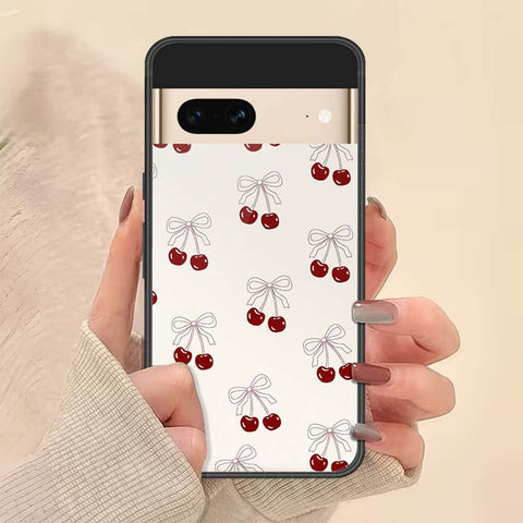 Google Pixel 7 Cover - ONation Bow Series - HQ Ultra Shine Premium Infinity Glass Soft Silicon Borders Case
