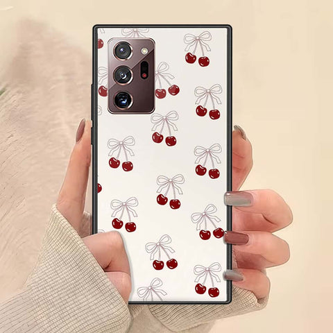 Samsung Galaxy Note 20 Ultra Cover - ONation Bow Series - HQ Ultra Shine Premium Infinity Glass Soft Silicon Borders Case