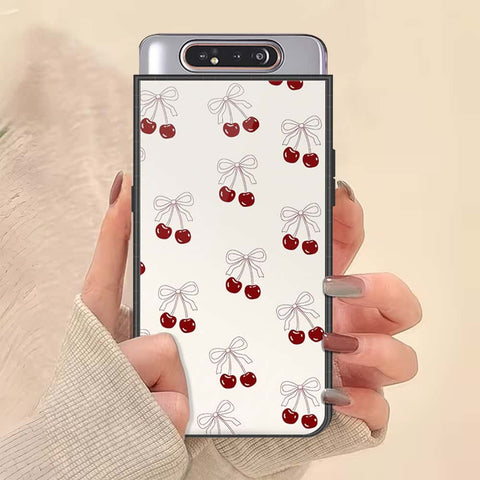 Samsung Galaxy A80 Cover - ONation Bow Series - HQ Ultra Shine Premium Infinity Glass Soft Silicon Borders Case