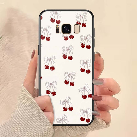 Samsung Galaxy S8 Cover - ONation Bow Series - HQ Ultra Shine Premium Infinity Glass Soft Silicon Borders Case
