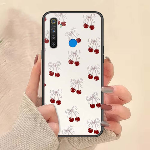 Realme 5 Cover - ONation Bow Series - HQ Ultra Shine Premium Infinity Glass Soft Silicon Borders Case