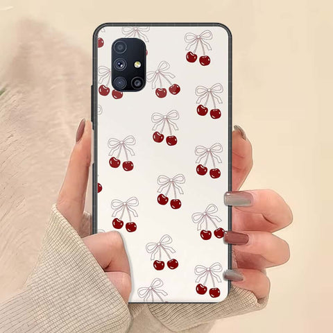 Samsung Galaxy M51 Cover - ONation Bow Series - HQ Ultra Shine Premium Infinity Glass Soft Silicon Borders Case