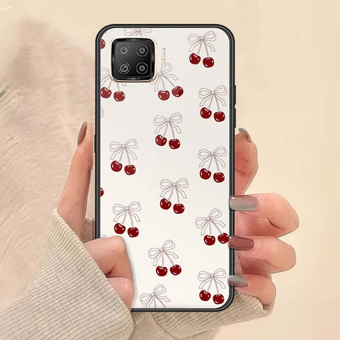 Oppo F17 Pro Cover - ONation Bow Series - HQ Ultra Shine Premium Infinity Glass Soft Silicon Borders Case