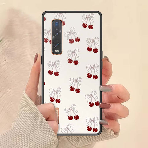 Oppo Find X2 Pro Cover - ONation Bow Series - HQ Ultra Shine Premium Infinity Glass Soft Silicon Borders Case