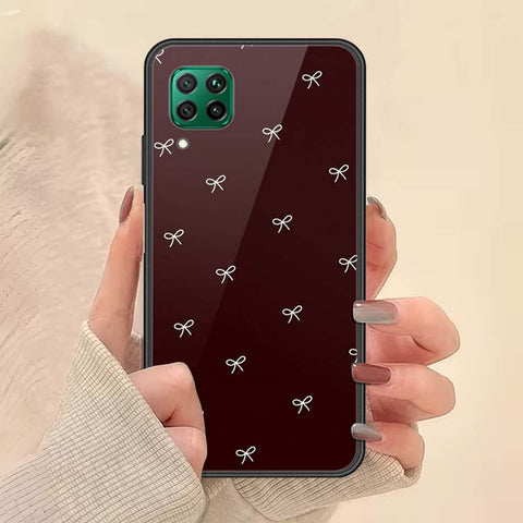 Huawei Nova 6 SE Cover - ONation Bow Series - HQ Ultra Shine Premium Infinity Glass Soft Silicon Borders Case