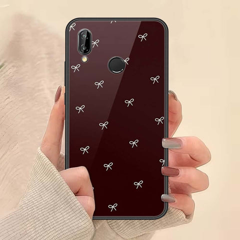 Huawei P20 Lite Cover - ONation Bow Series - HQ Ultra Shine Premium Infinity Glass Soft Silicon Borders Case