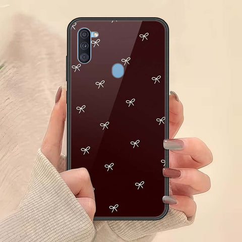 Samsung Galaxy M11 Cover - ONation Bow Series - HQ Ultra Shine Premium Infinity Glass Soft Silicon Borders Case