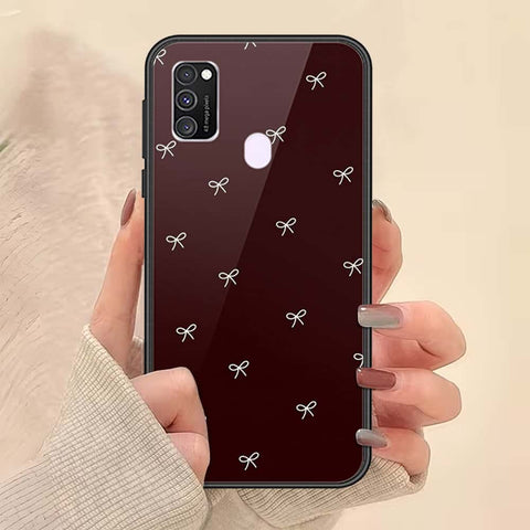 Samsung Galaxy M21 Cover - ONation Bow Series - HQ Ultra Shine Premium Infinity Glass Soft Silicon Borders Case