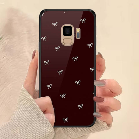 Samsung Galaxy S9 Cover - ONation Bow Series - HQ Ultra Shine Premium Infinity Glass Soft Silicon Borders Case