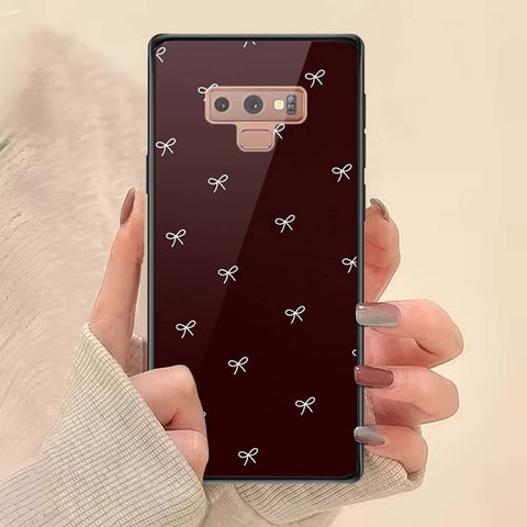 Samsung Galaxy Note 9 Cover - ONation Bow Series - HQ Ultra Shine Premium Infinity Glass Soft Silicon Borders Case