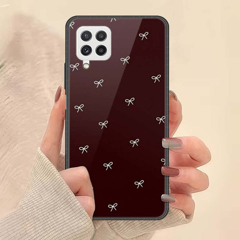 Samsung Galaxy A22 Cover - ONation Bow Series - HQ Ultra Shine Premium Infinity Glass Soft Silicon Borders Case