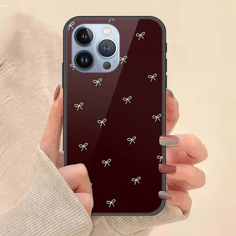iPhone 13 Pro Cover - ONation Bow Series - HQ Ultra Shine Premium Infinity Glass Soft Silicon Borders Case