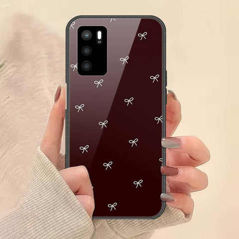 Oppo A16 Cover - ONation Bow Series - HQ Ultra Shine Premium Infinity Glass Soft Silicon Borders Case