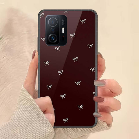 Xiaomi 11T Pro Cover - ONation Bow Series - HQ Ultra Shine Premium Infinity Glass Soft Silicon Borders Case