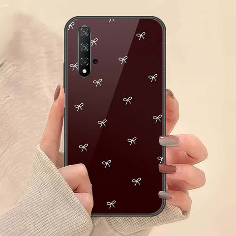 Honor 20 Cover - ONation Bow Series - HQ Ultra Shine Premium Infinity Glass Soft Silicon Borders Case