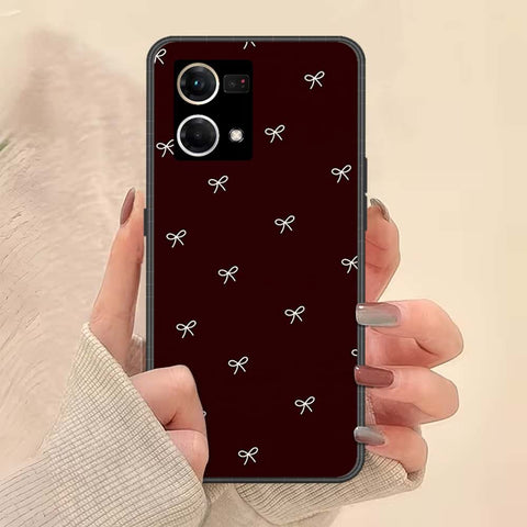 Oppo Reno 7 4G Cover - ONation Bow Series - HQ Ultra Shine Premium Infinity Glass Soft Silicon Borders Case