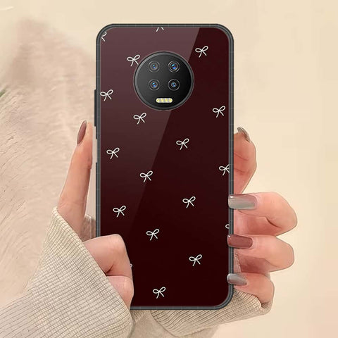Infinix Note 7 Cover - ONation Bow Series - HQ Ultra Shine Premium Infinity Glass Soft Silicon Borders Case