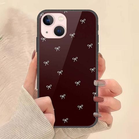 iPhone 14 Plus Cover - ONation Bow Series - HQ Ultra Shine Premium Infinity Glass Soft Silicon Borders Case