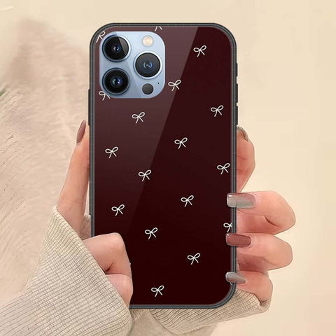 iPhone 14 Pro Cover - ONation Bow Series - HQ Ultra Shine Premium Infinity Glass Soft Silicon Borders Case