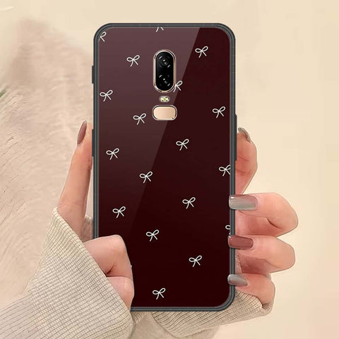 OnePlus 6 Cover - ONation Bow Series - HQ Ultra Shine Premium Infinity Glass Soft Silicon Borders Case