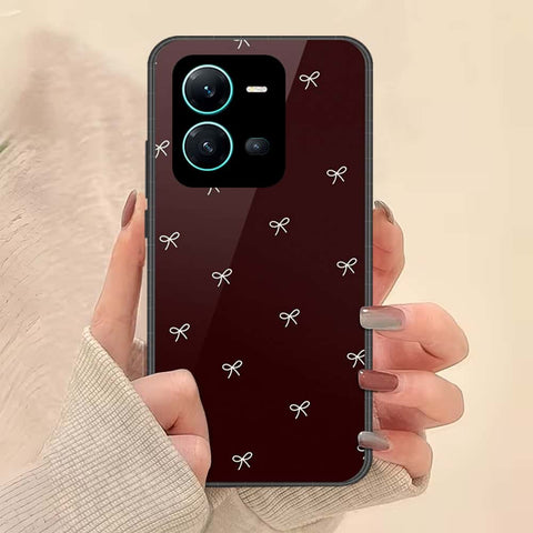 Vivo X80 Lite Cover - ONation Bow Series - HQ Ultra Shine Premium Infinity Glass Soft Silicon Borders Case