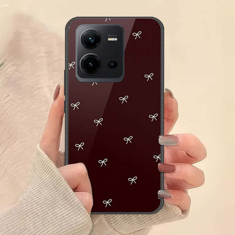 Vivo V25e Cover - ONation Bow Series - HQ Ultra Shine Premium Infinity Glass Soft Silicon Borders Case